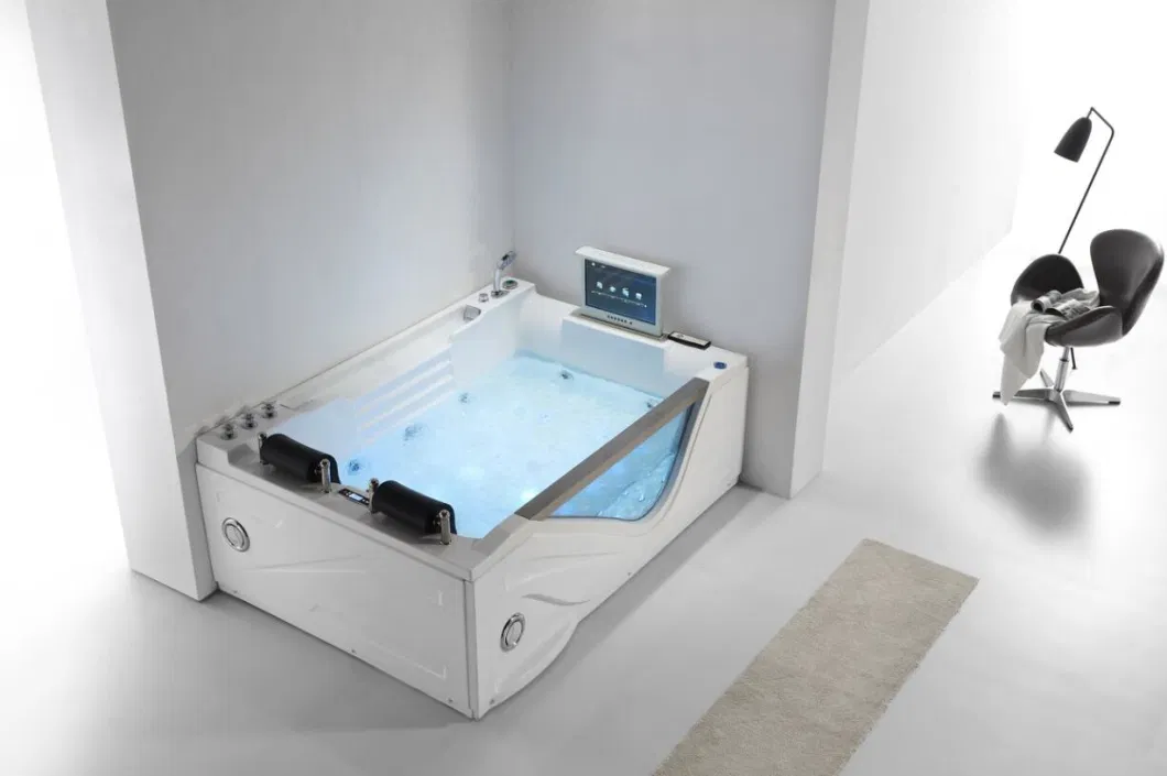 Luxury Hot Tub Acrylic Whirlpool Jets Massage SPA Bathtub with TV