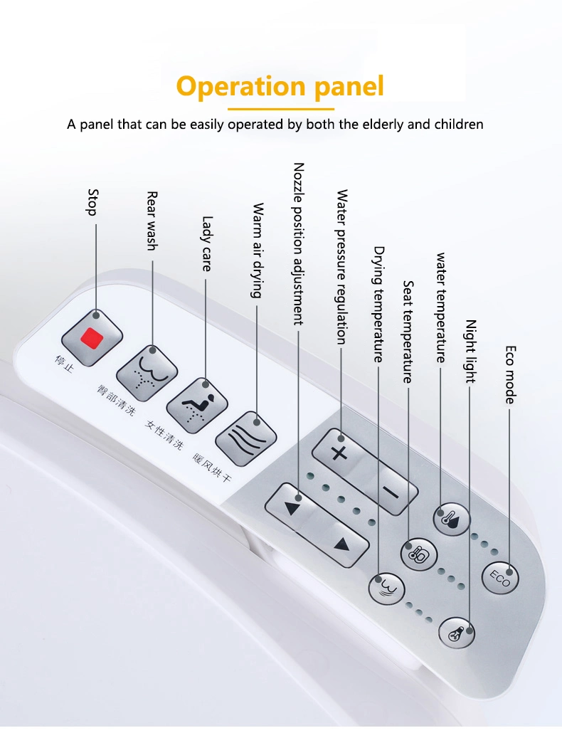 Smart Wash Dry Electric Bidet Toilet Seat Automatic