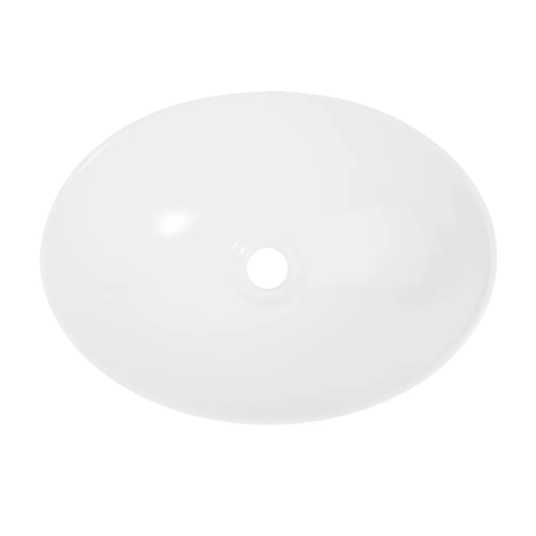 Bathroom White Cloakroom Porcelain Ceramic Vanity Durable Countertop Lavatory Oval Shape Grade-a Vitreous China Tabletop Art Basin Vessel Sink