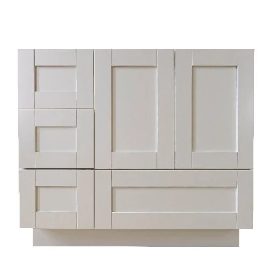 Modern Luxury Floor Mounted White Shaker Door Basin Bathroom Vanity Cabinet