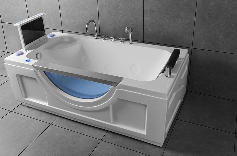 Jet Whirlpool Bathroom Bathtub with TV Luxury Massage Tubs Hotel Baths/Freestanding SPA Acrylic Bath