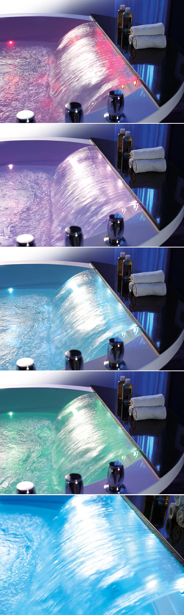 Foshan Hanse Good Price Large Size Drop in Jet Whirlpool Round SPA Freestanding Massage Bathtub