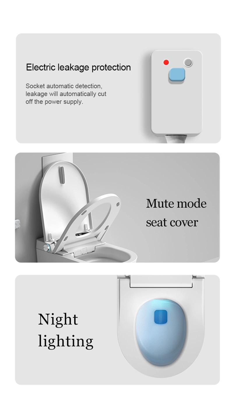 Intelligent Smart Toilet with Automatic Flush, Remote Control, Voice Command, Seat Heating, and Innovative Features for Modern Bathroom Furniture