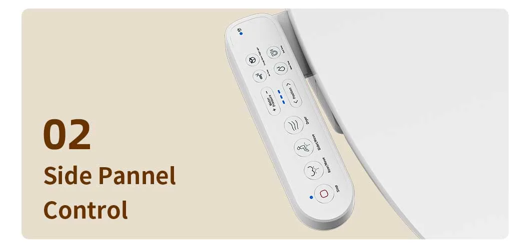 Remote Control Luxury Heated Bidet Toilet Seat with Elongated Design