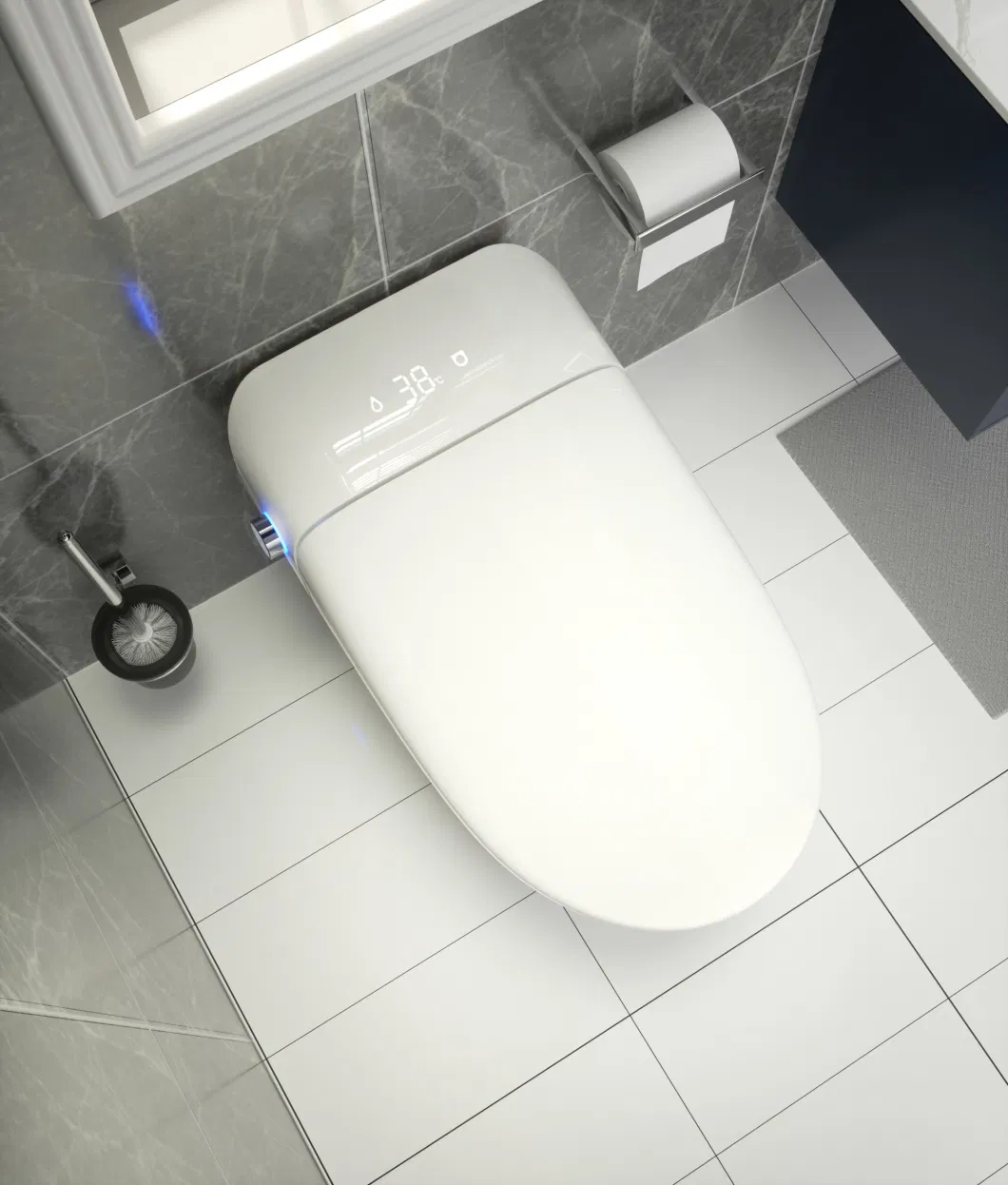 Intelligent Toilet Foot Automatic Sensor Electronic Flush Smart Toilet with Bidet