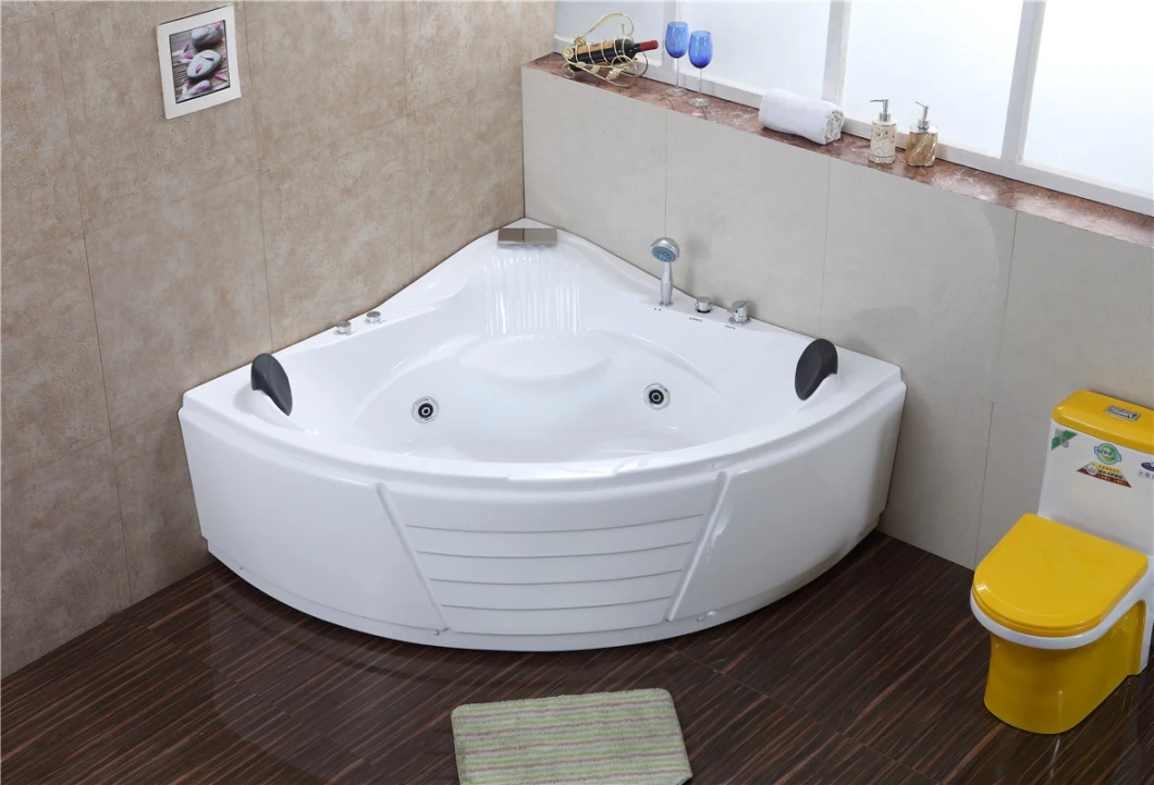 Corner Acrylic Hydromassage Whirlpool Massage Bathroom Sanitaryware Bathtub