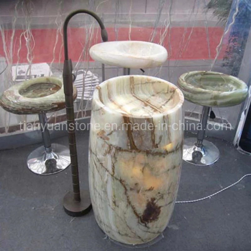 Kitchen/Bathroom/Vanity Natural Stone Beige Marble Washing Basin and Sink