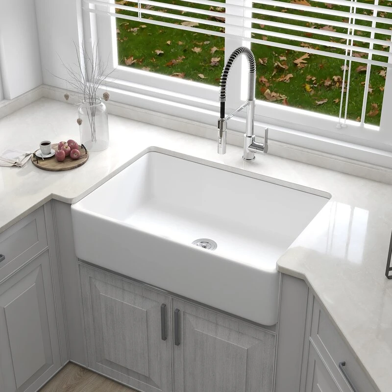 Easy Clean Ovs Ceramic Farmhouse Kitchen Sink Hot Sale Products with Cupc Standard