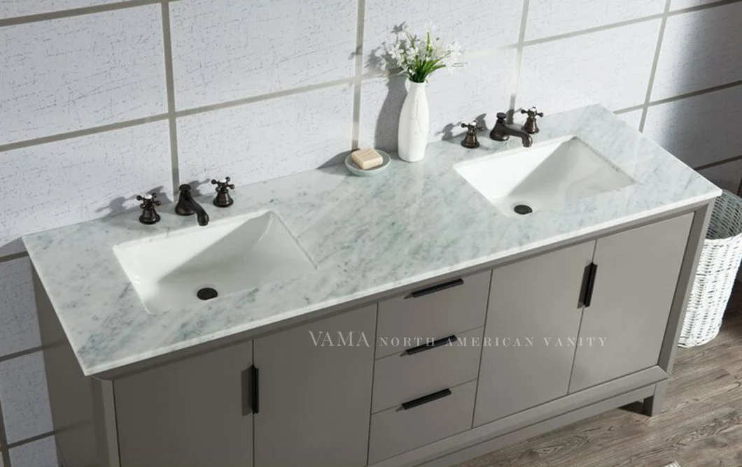 Vama 72 Inch Factory Direct Sale American Style New Design Floor Standing Bathroom Vanity Canada Bathroom Furniture A220872gr