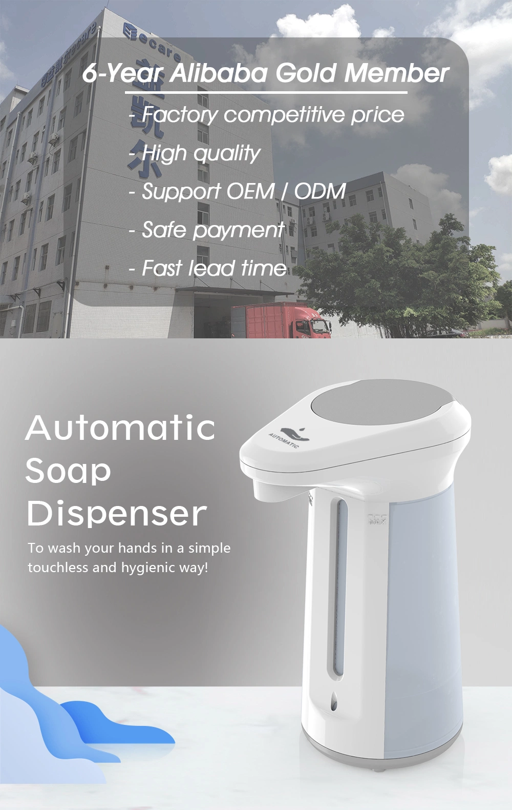 Automatic Liquid Soap 330ml Touchless for Kitchen Sink Dispenser