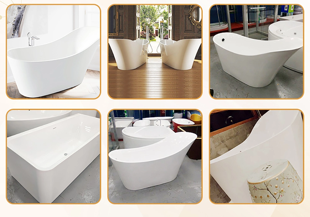 Strong Constant Temperature Performance European Bath Jacuzzi Arc Stand Independent Bathtub