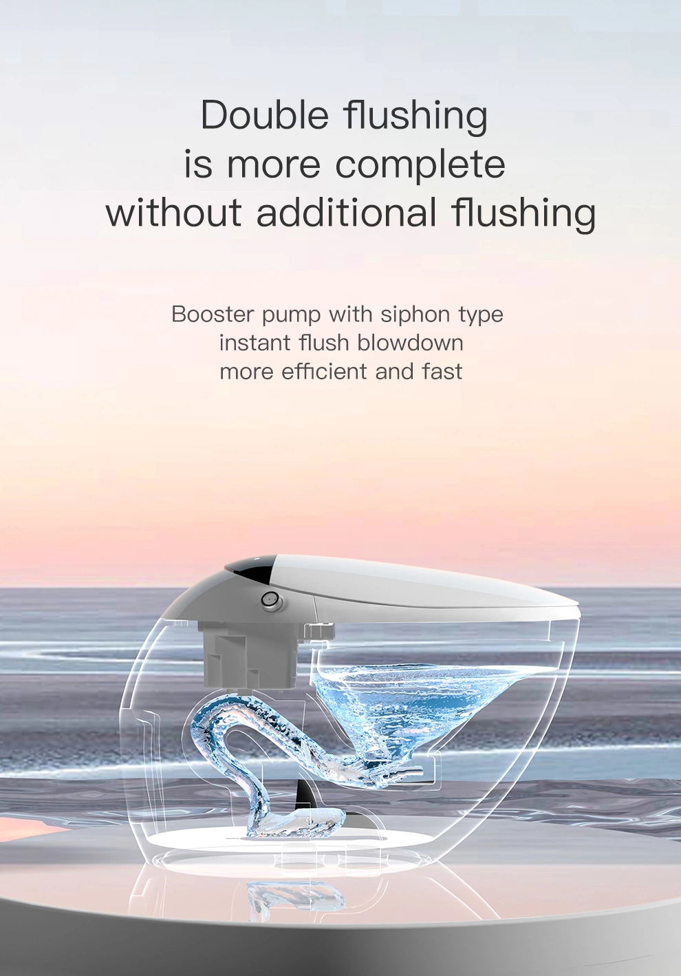 2023 High Quality Ceramic Intelligent Clo Automatic Clean Flushing Electric Toilet Bowl Bathroom Smart Toilet with Bidet