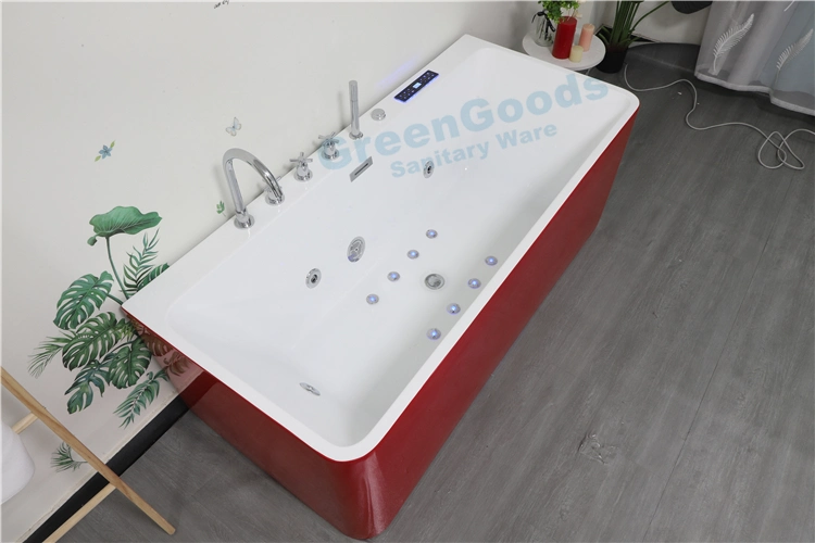 Luxury Freestanding Tub USA Massage Micro Bubble Jet Whirlpool Bathtub with Newest Function