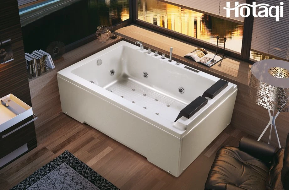 Hotaqi Bathtub Factory Direct Supply Indoor Acrylic Two People Massage Bathtub