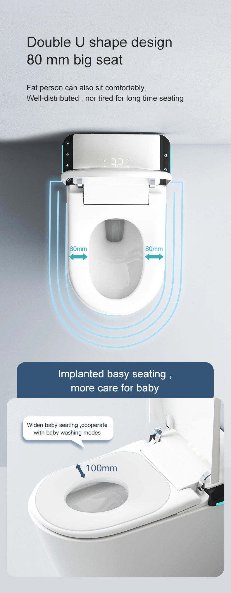 Smart Toilet Siphonic Intelligent Toilet Floor Mounted Toilet