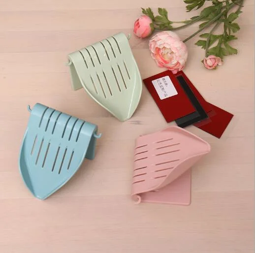 V Shape Plastic Self Draining Waterfall Soap Tray for Shower Bathroom Kitchen