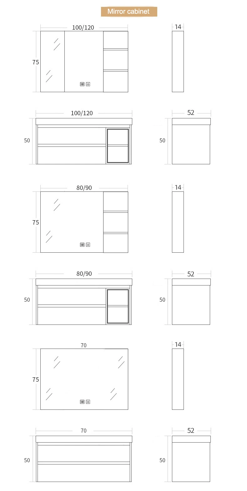 Customized Single Bath Wash Bathroom Vanity Cabinet Bathroom Sink