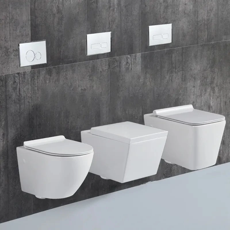 Luxury Sanitary Ware Wash Down Ceramic Rimless Wall Mount Toilets Bathroom Wc Sanitary Ware Wall-Hung Toilet Wc Bathroom Toilet