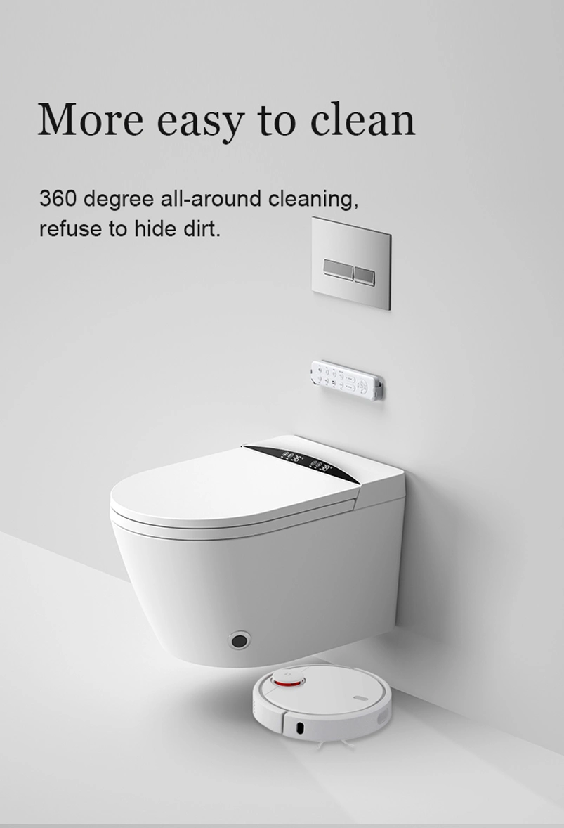 Intelligent Smart Toilet with Automatic Flush, Remote Control, Voice Command, Seat Heating, and Innovative Features for Modern Bathroom Furniture