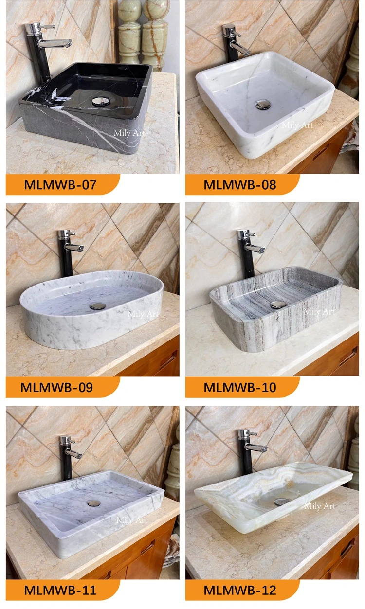 Luxury Kitchen Bathroom Natural Marble Washbasin &amp; Sinks