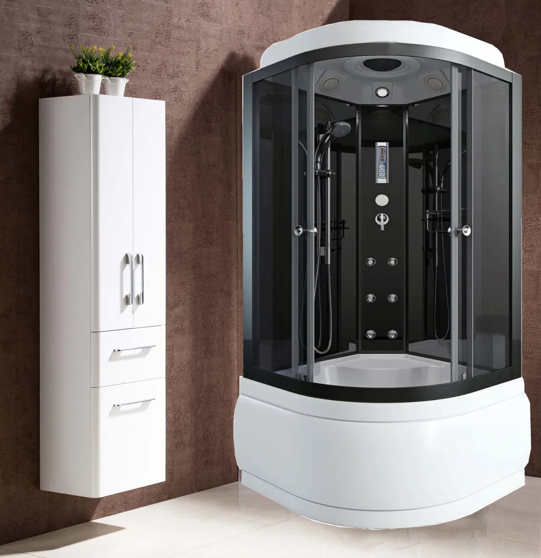 Aquacubic Luxury Bathroom Steam Shower Room with Whirlpool Shower Room and Bathtub