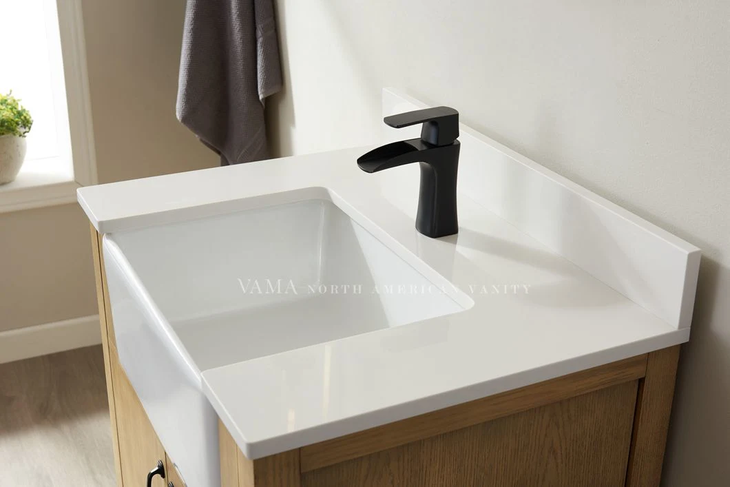 Vama 30 Inch Modern Floor Standing Waterproof Ash Wood Bathroom Furniture with Factory Price B97030wa