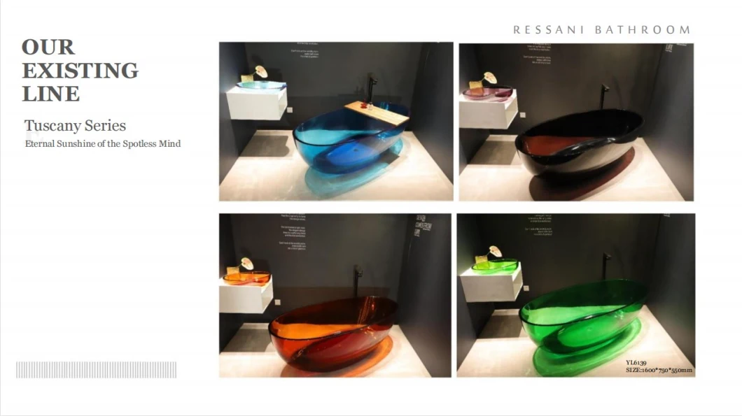 Ressani Bathroom Vanities Artificial Stone Bathtub Freestanding Bath Tubs and Showers Luxury