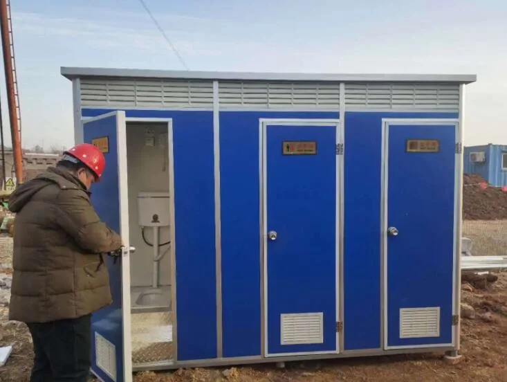 Prefab Mobile Toilet Quick Built Metal High Strength Easy Assembal Residential Steel Portable Toilets
