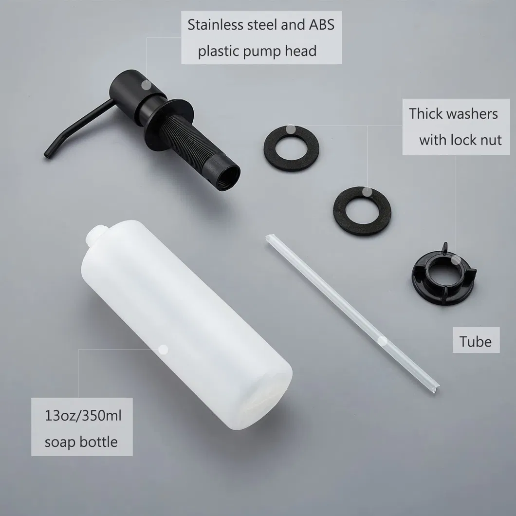 Aquacubic Soap Dispenser for Kitchen Sink Orb Pump Set for Dish Soap or Lotion