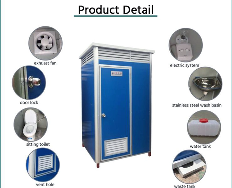 Newly Design Prefabricated Metal Portable Toilets Mobile Public Toilet