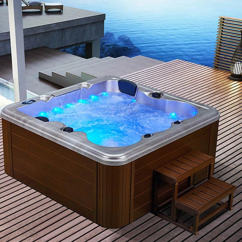 Good Price Acrylic Garden Freestanding Bathtub 4 Person Family Whirlpool Bathtub Outdoor Massage SPA Hot Tub