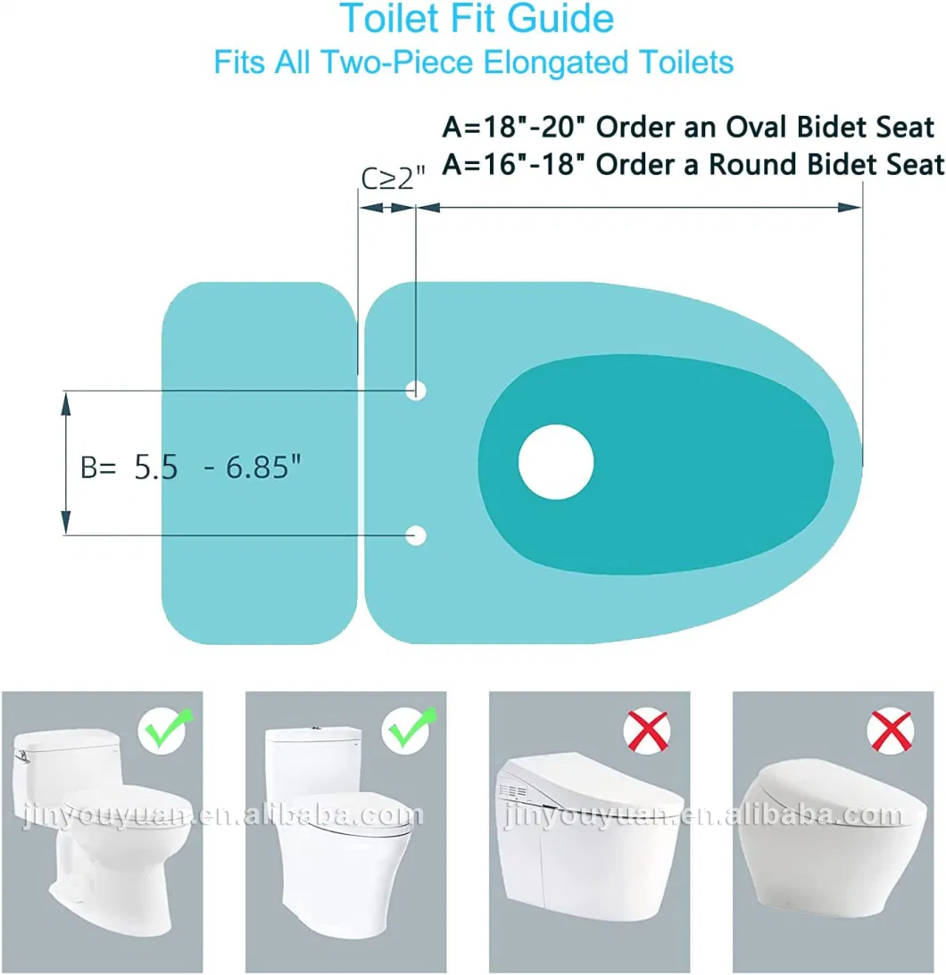 Smart Wash Dry Electric Bidet Toilet Seat Unautomatic