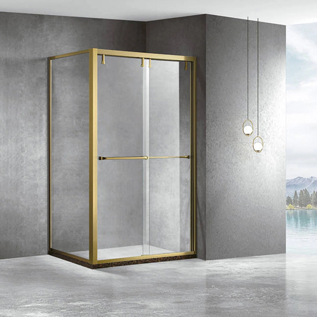 Qian Yan Bath Glass Doors China 62 Inch Wide Ultra Luxury Aluminum Shower Room Manufacturing OEM Custom Square Tray Shape Luxury Aluminum Walk-in Steam Showers