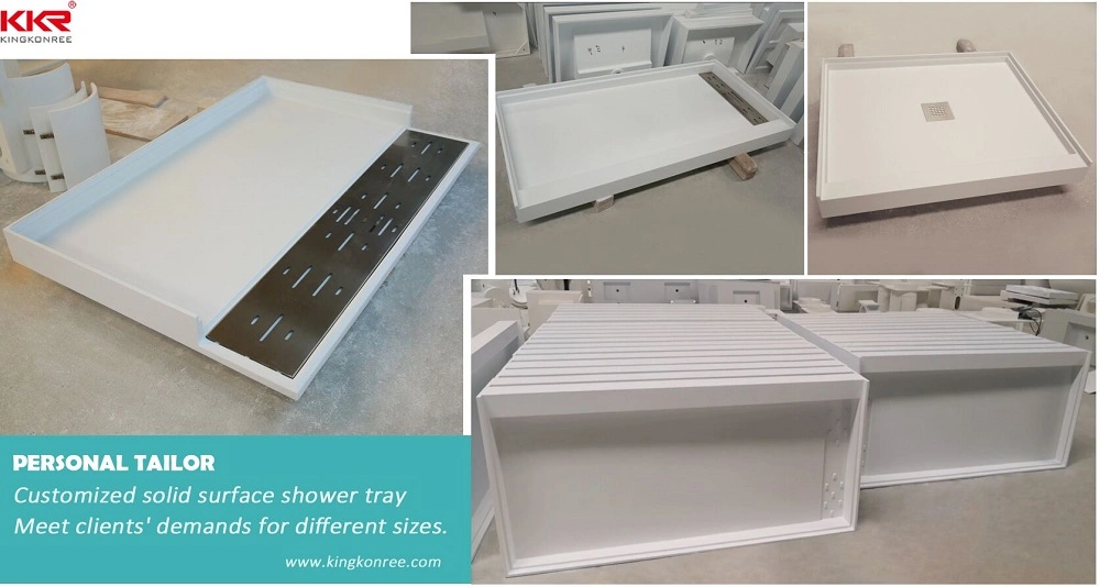 Modern and Durable Acrylic Solid Surface Stone Bath Shower Tray