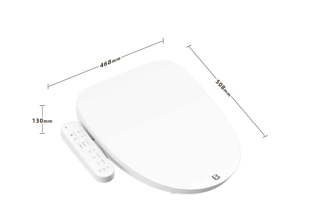 Remote Control Luxury Heated Bidet Toilet Seat with Elongated Design