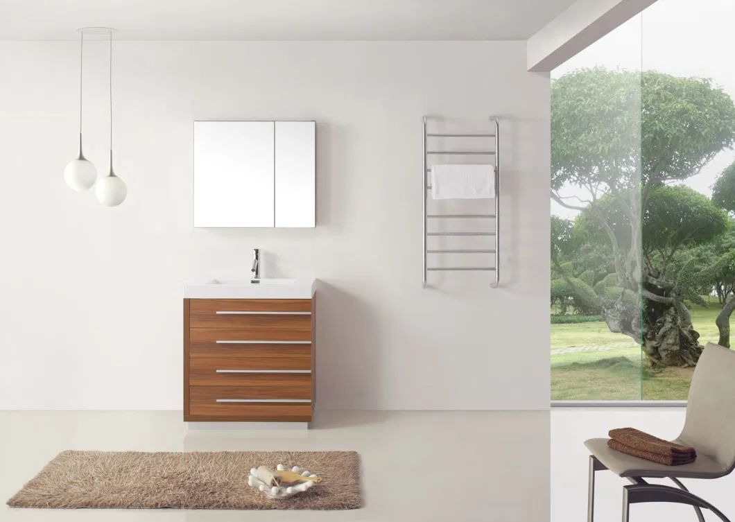 China Factory Wholesale Simple Design Floor Standing Bathroom Vanity Best Selling Home Furniture with Smart Mirror