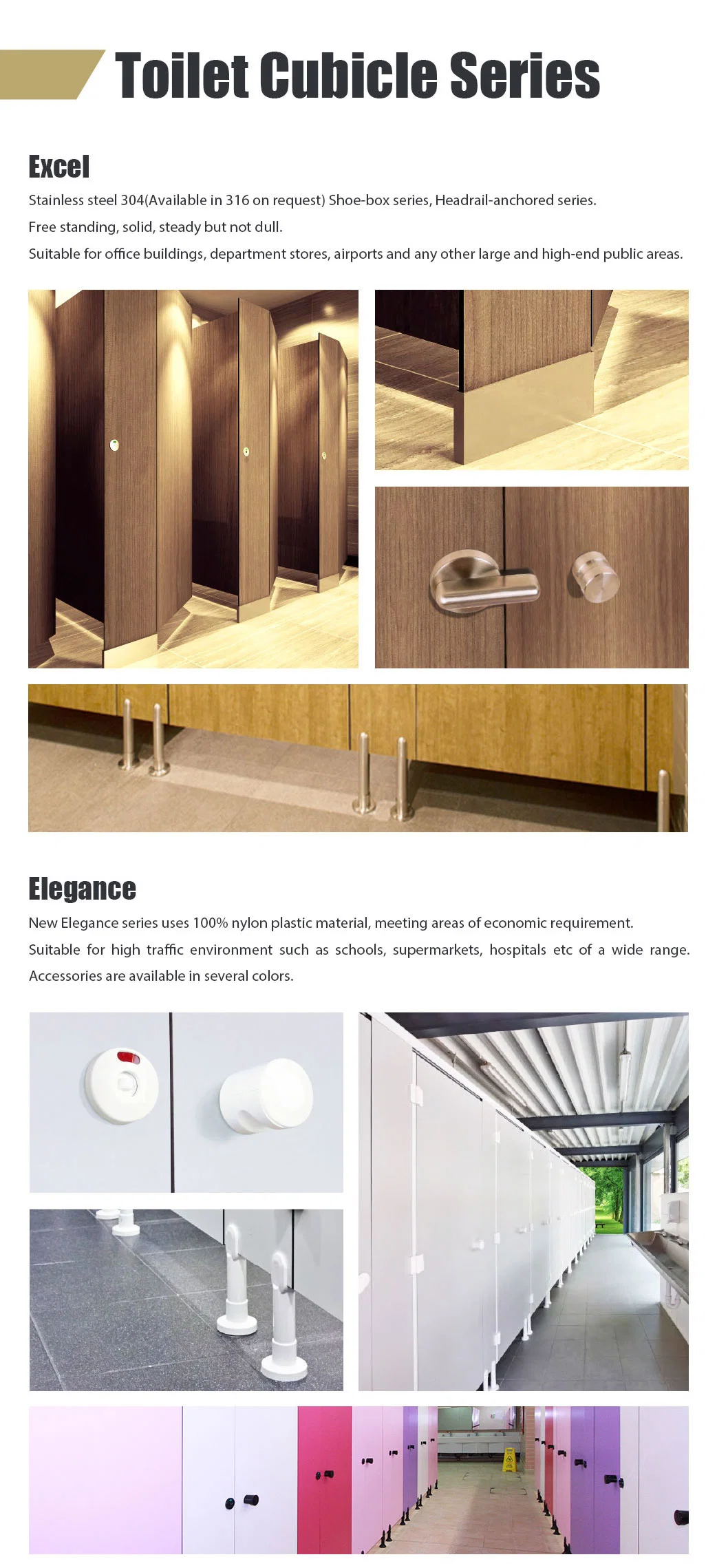 Factory Price HPL Compact Laminate Toilet Partition Wall for Metro Station