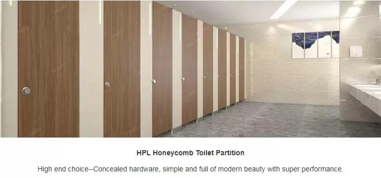 Waterproof Compact Cubicle HPL Toilet Partition Wall