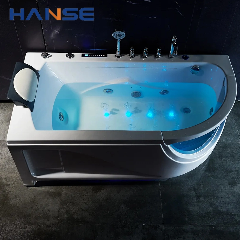 Wholesale Cheap Air Jet Massage Bath Tub Hotel Acrylic Double Massage Bathtub with Shower