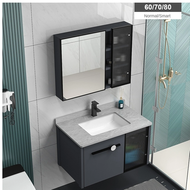 China Wholesale Mesa of Rock Plate Ceramic Wash Basin Bathroom Vanity Bathroom Mirror Cabinet/Storage Cabinet