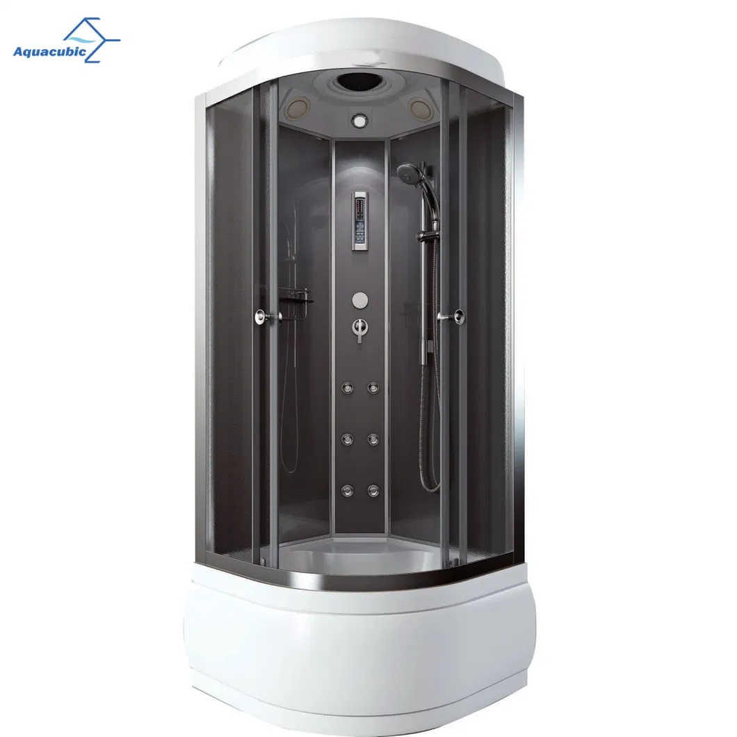 Aquacubic Luxury Bathroom Steam Shower Room with Whirlpool Shower Room and Bathtub