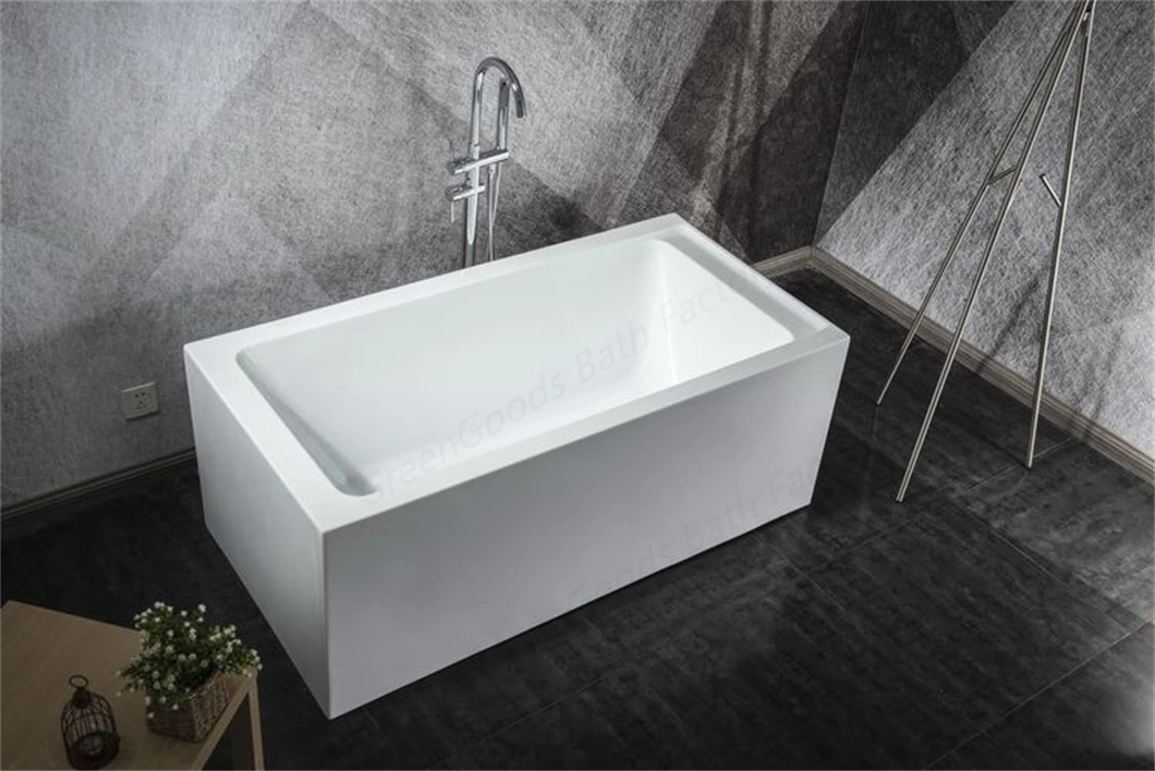 Acrylic Free Standing Soaker Bathroom Rectangle Bathtub Shower and Soaking Bath Tub