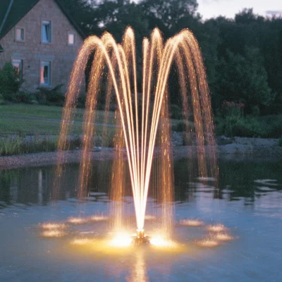Custom Colorful Outdoor Modern Programmed Large Water Dancing Floating Garden Fountain