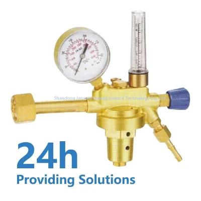 Brass Oxygen Regulator for Oxygen Tank Double Gauge Stype, Bull Nose, 2-15lpm