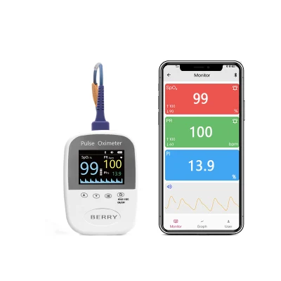Berry Bm1000A Bluetooth Portable Handheld Fingertip Pulse Oximeter for Neonate/Child/Adult Sensor