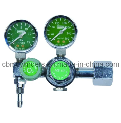 Medical Gauge Flow Oxygen Regulator for Large O2 Tanks
