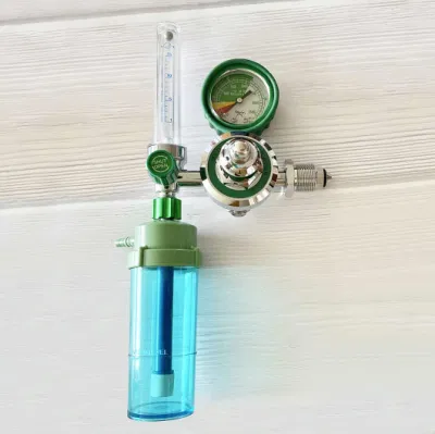 High Quality Flow Meter as Cylinder Oxygen Flowmeter Regulators with Humidifier Bottle