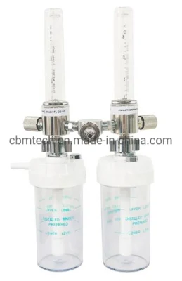 Click-Style Oxygen Flowmeter W/ O2 Humidifier Bottle