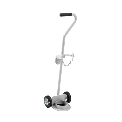 Steel Medical Hospita Trolley Cart Oxygen Bottle Cart Gas C Size Oxygen Cylinder Trolley