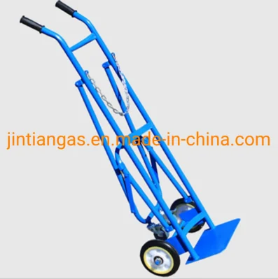 High Duty Medical Hospital Gas Cylinder Cart Cylinder Trolley for Sales